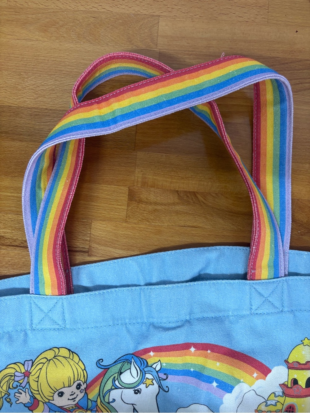 Loungefly Rainbow Brite The Color Kids Rainbow Handle Canvas Tote Bag - Picture 6 of 11